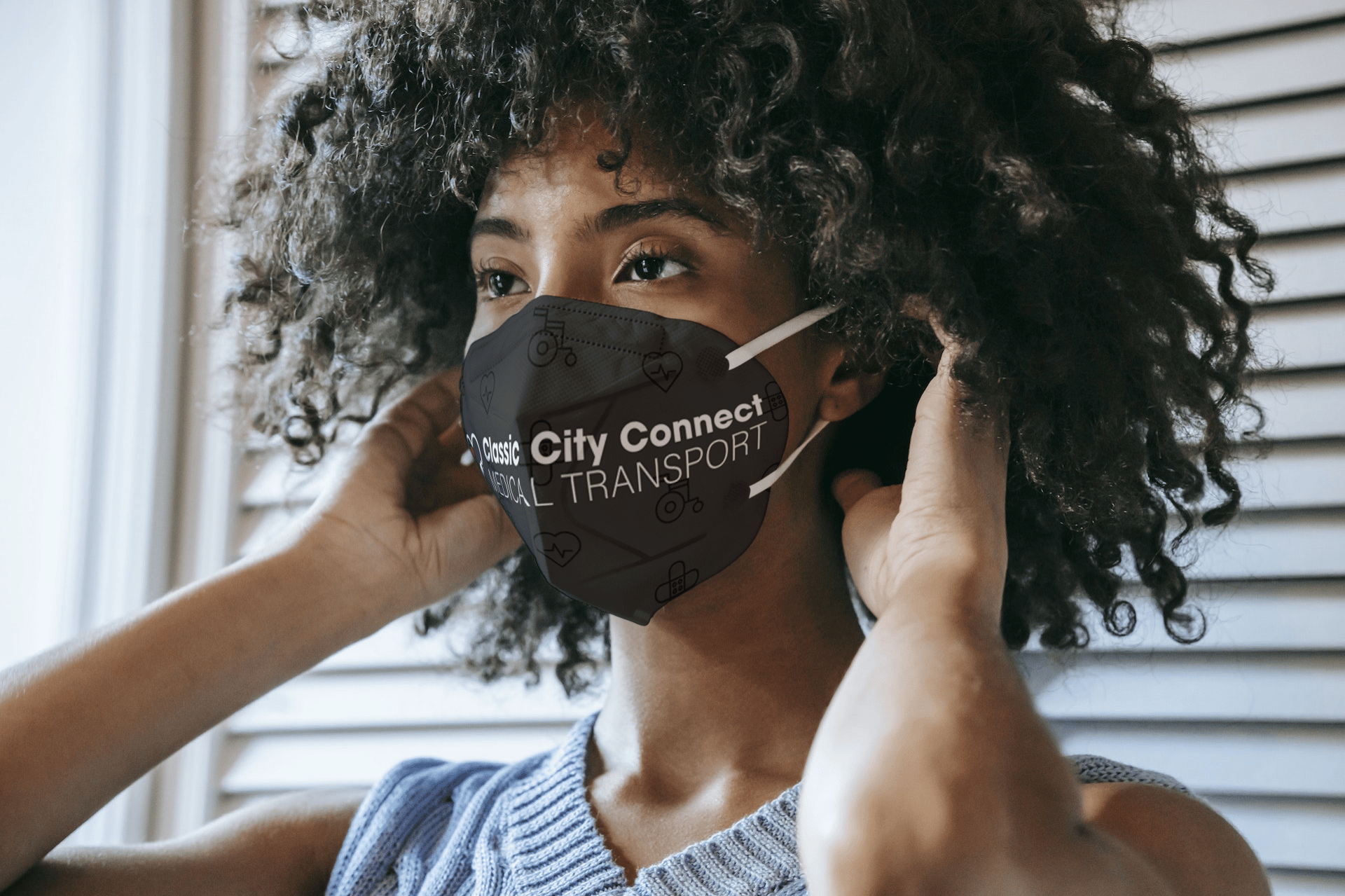 Classic City Connect mask mockup