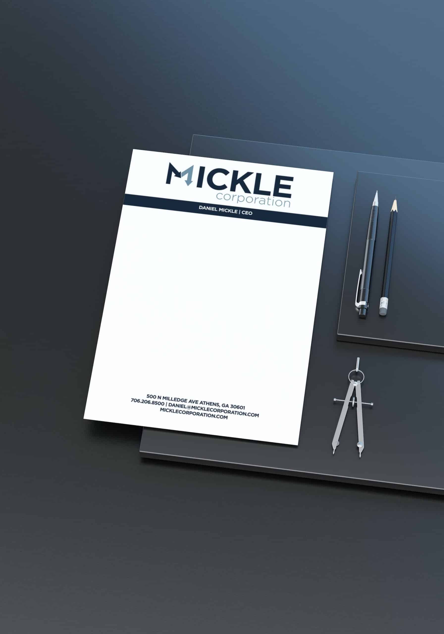 Mickle Corporation letterhead design