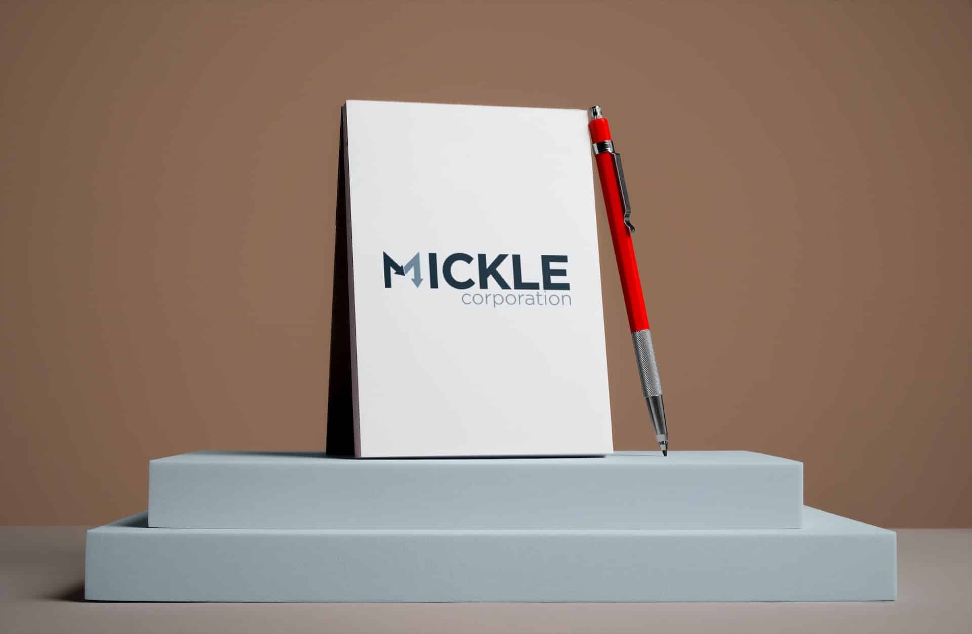 Mickle Corporation notebook mockup