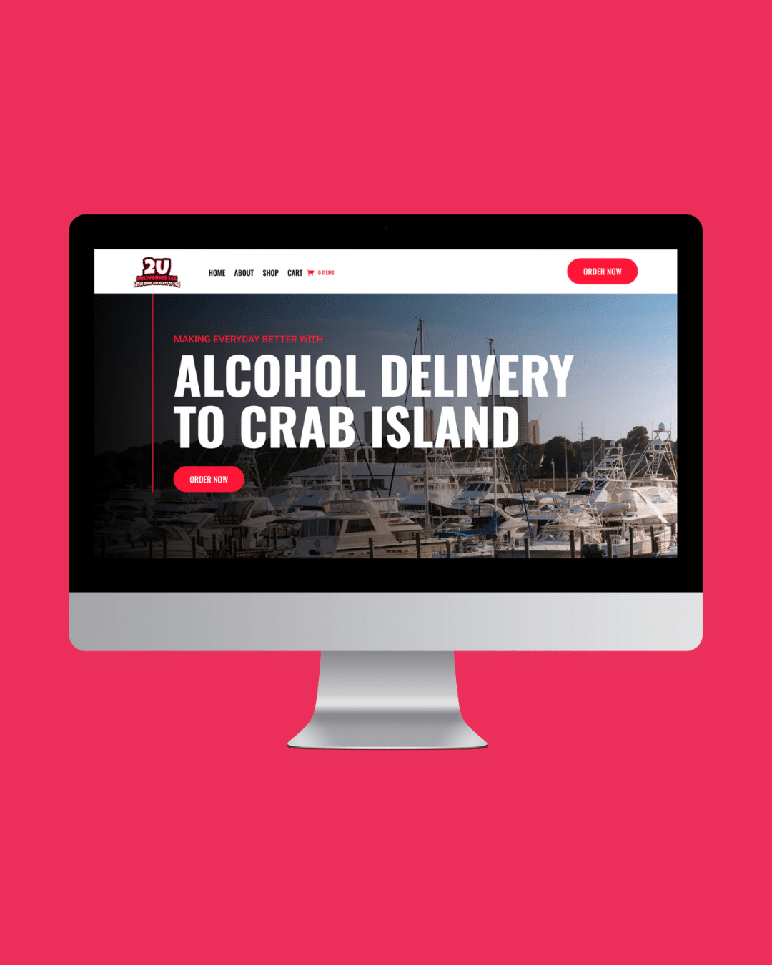 2U Delivery Website Mockup