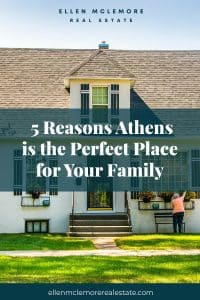 pinterest blog titled "5 Reasons Athens is the Perfect Place for Your Family" for local seo in athens, ga